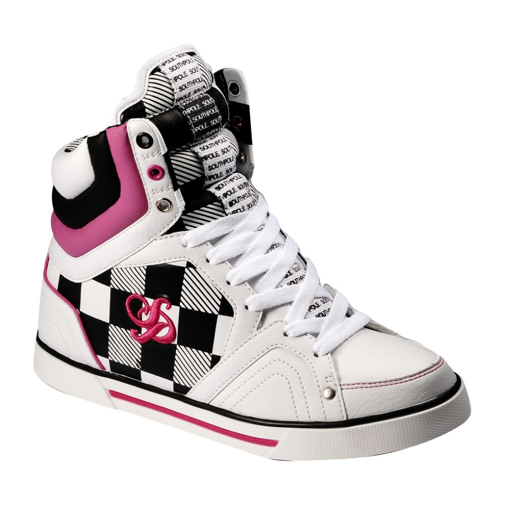 Pink Glitter Converse Shoes on Southpole Women S Rhapsody Shoe   White Black Pink