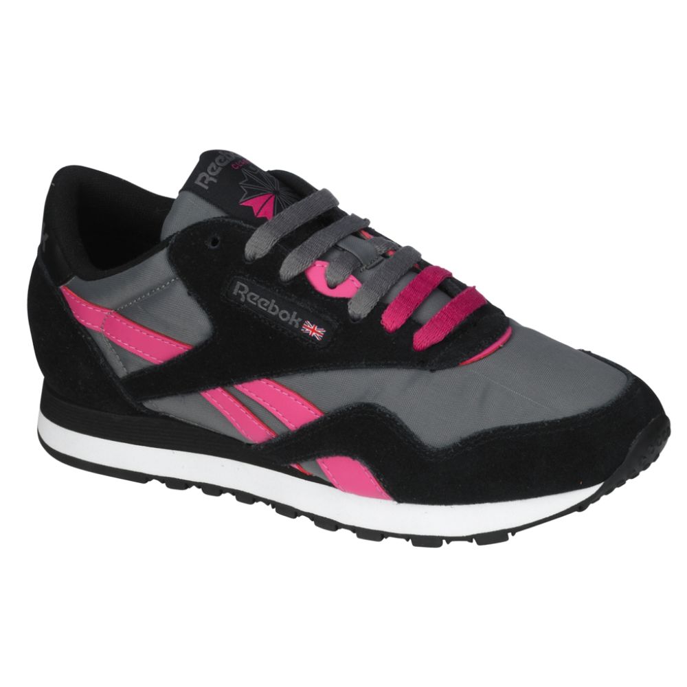 Reebok Women's Classic Nylon - Gray/Fuchsia