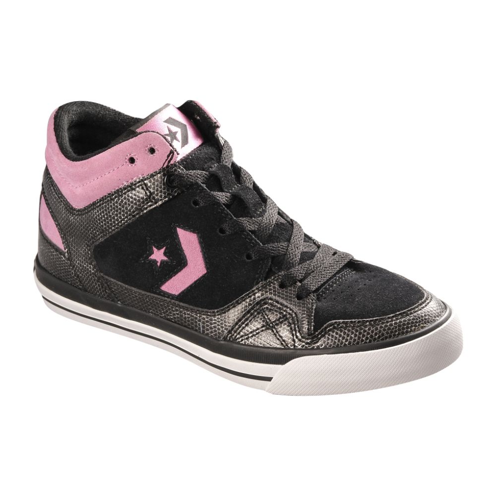 Converse Shoes Black on Converse Women S Coolidge Mid Sole Shoe   Black Pink