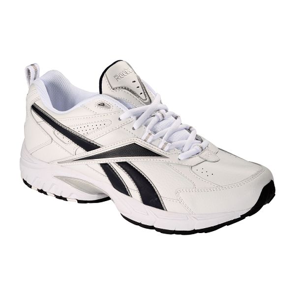 Reebok Men's Kalmus Trainer - White/navy Men's sports conditioning shoe Leather upper