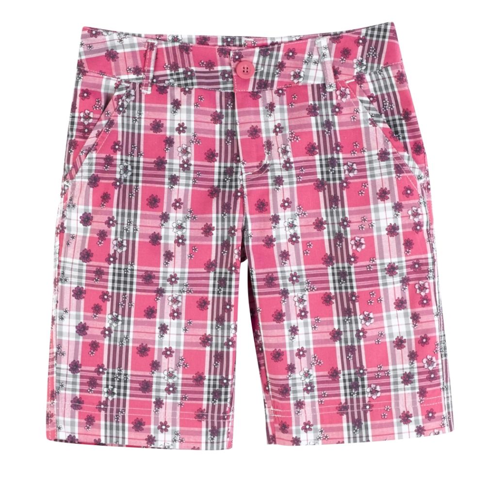 Missunderstood Girl's Plus Plaid Bermuda Short