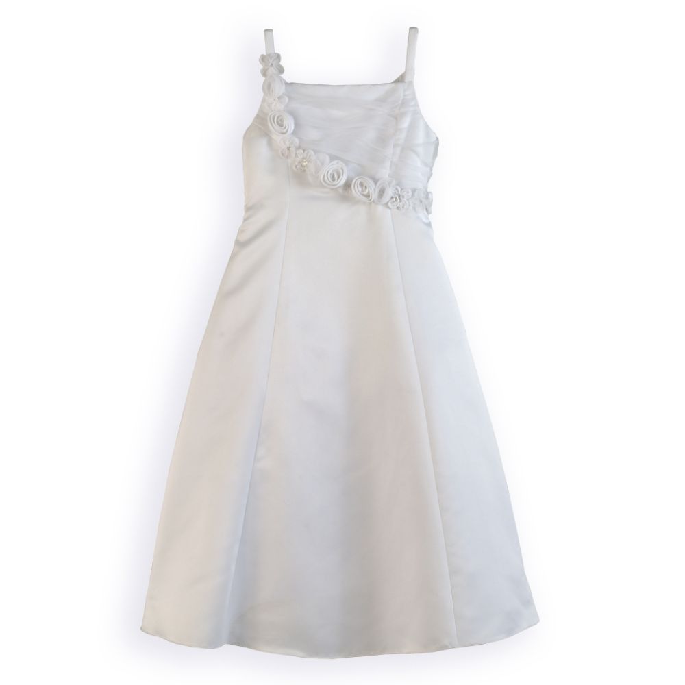 Muneca Girl's 7-12 Sleeveless A-Line Communion Dress with Rosettes