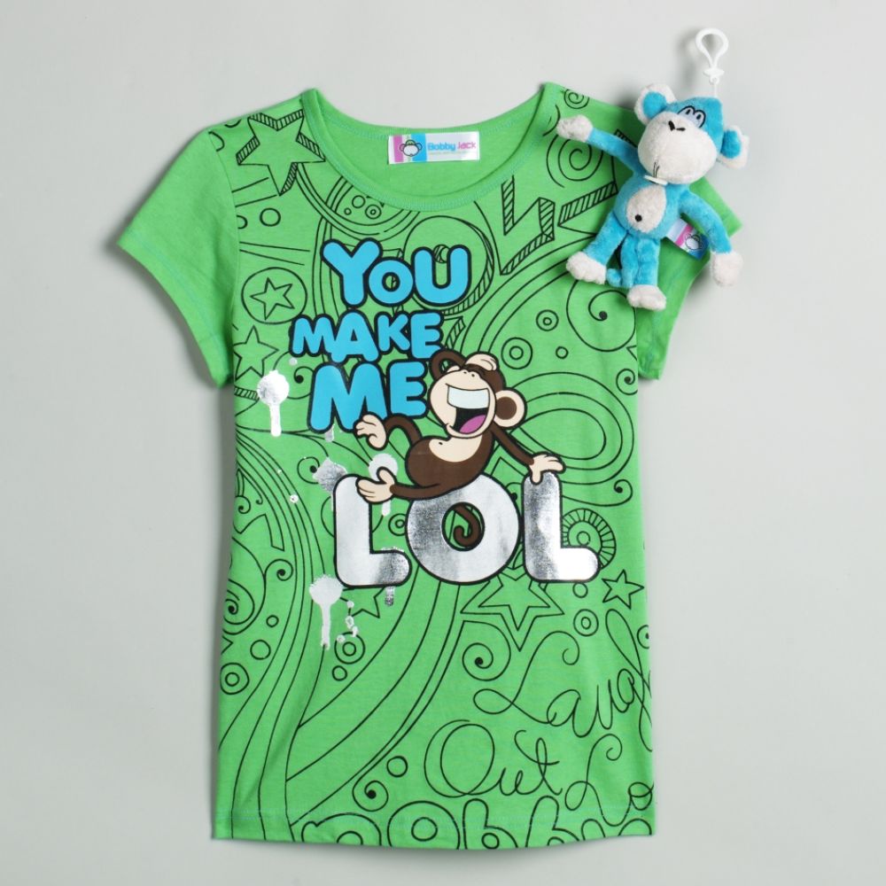 Bobby Jack Girl's Plus Short Sleeve "You Make Me LOL" Screen Tee