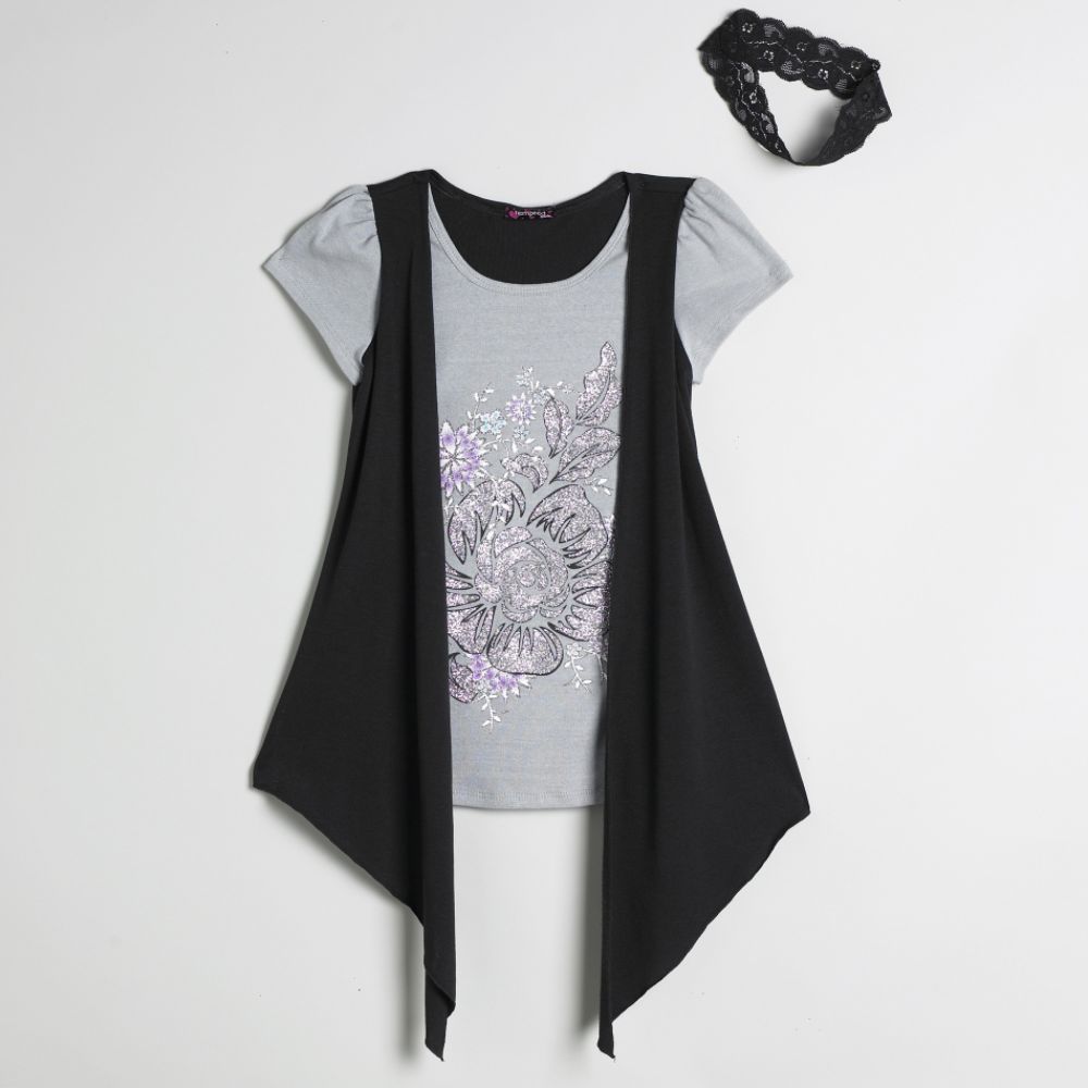 Tempted Girl's Plus Short Sleeve Screen Tee with Coozie