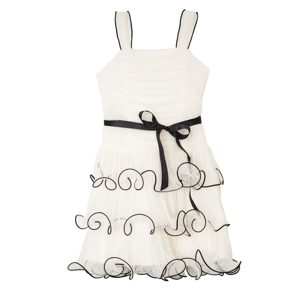 Byer Girl's 4-6x Single Strap Soft Mesh Tier Hipster Dress