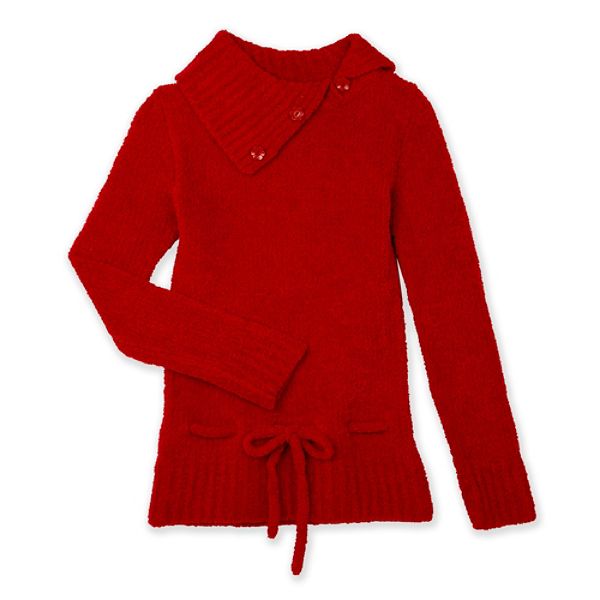 Amys Closet Girls 7 16 Long Sleeve Split Neck Sweater