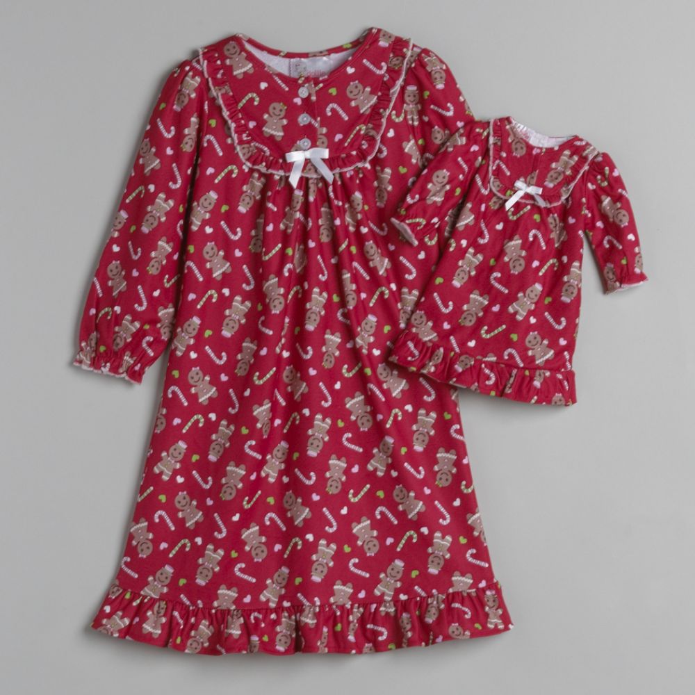 Dollie & Me Toddler Girl's Gingerbread Nightgown