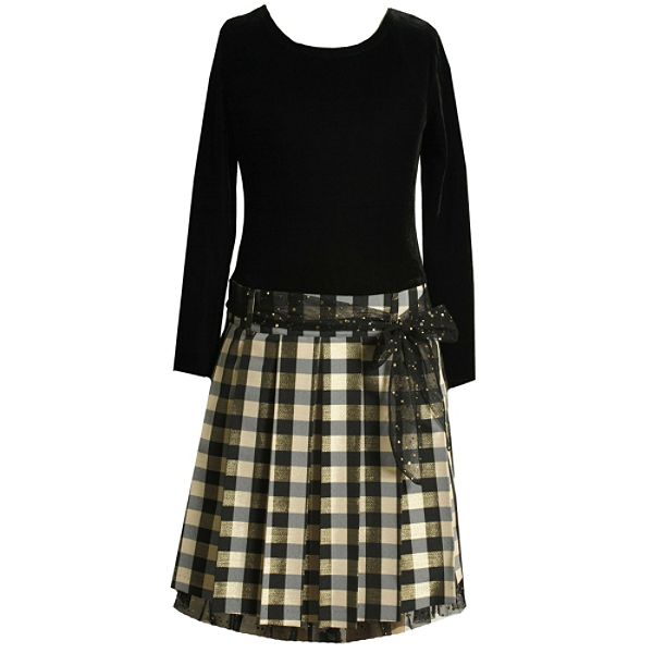 Ashley Ann Girls 7 16 Plaid Bottom Dress