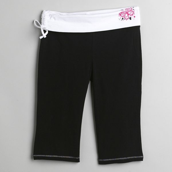 Canyon River Blues Girl's Plus Side Rouched Cropped Yoga Pants