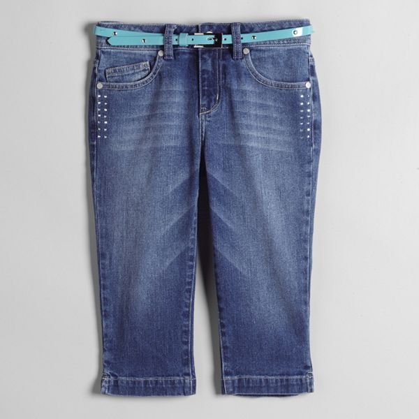 Canyon River Blues Girl's Plus Flap Back Pocket Bermuda Shorts With