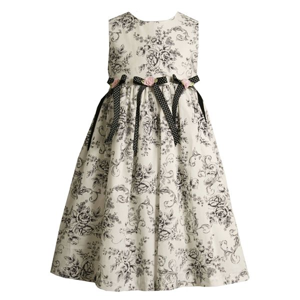 Ashley Ann Girls 4 6x Sleeveless Toile Party Dress