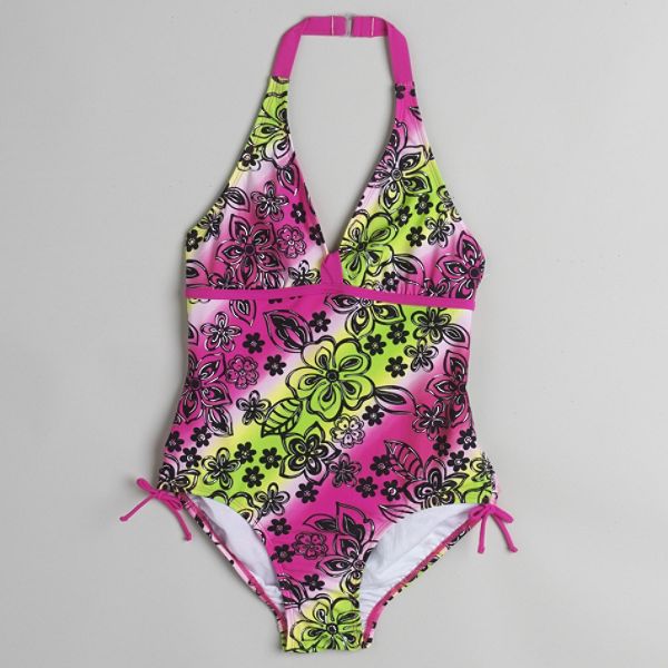 Joe Boxer Girl's Plus Foiled Forest Swimsuit