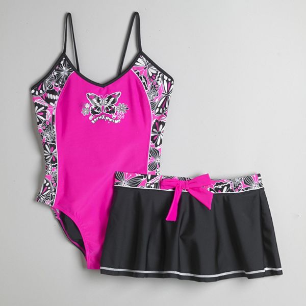 Zero Xposur Girl's Plus Merry Go Round Swim Set