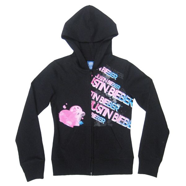 Justin Bieber Girl's 7-16 French Terry Full Zip Hoodie 