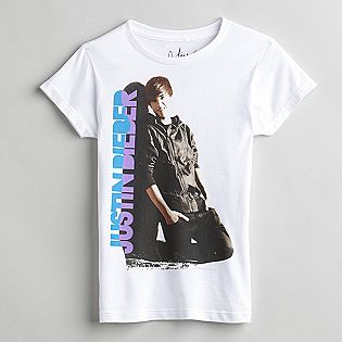 Justin Bieber Clothes  Girls on Girl S 7 16 Screen Tee  Justin Bieber Clothing Girls Tops