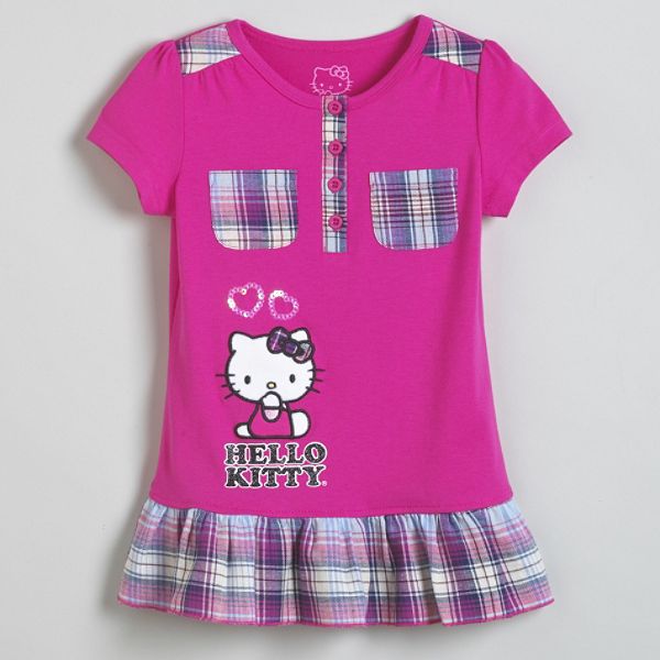 Hello Kitty Girl's 4-6x Short Sleeve Tunic Top