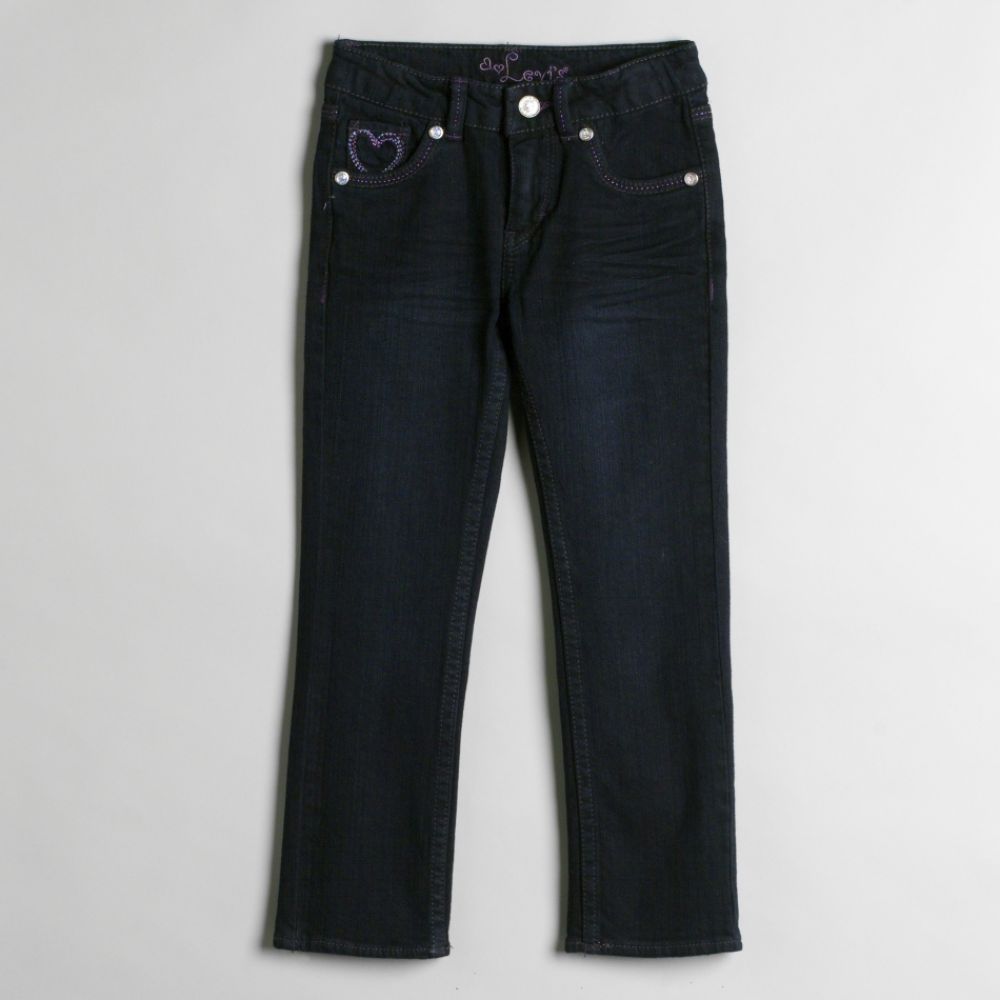 Levi's Girl's 4-6x Heart Pocket Slim Straight Denim Jeans
