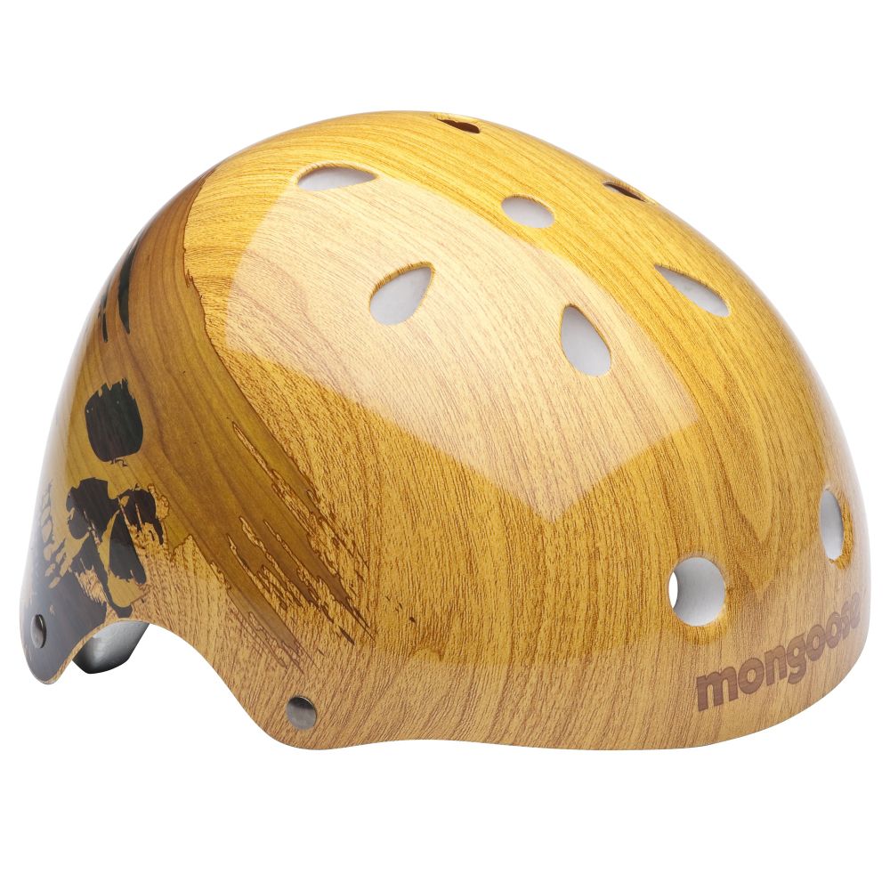 Mongoose Woodgrain Skull Helmet Youth
