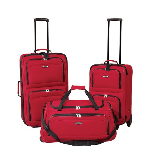 Concourse South Field 3 pc. Suitcase Set - Red