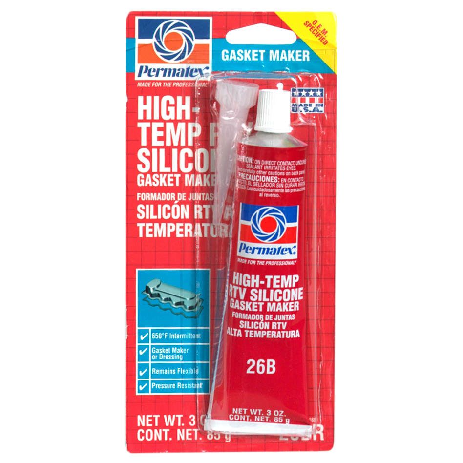 Permatex High-Temp RTV Silicone Gasket Maker, 3 oz (85 g)