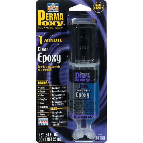 Permatex PermaPoxy 1-Minute General-Purpose Epoxy Crystal Clear