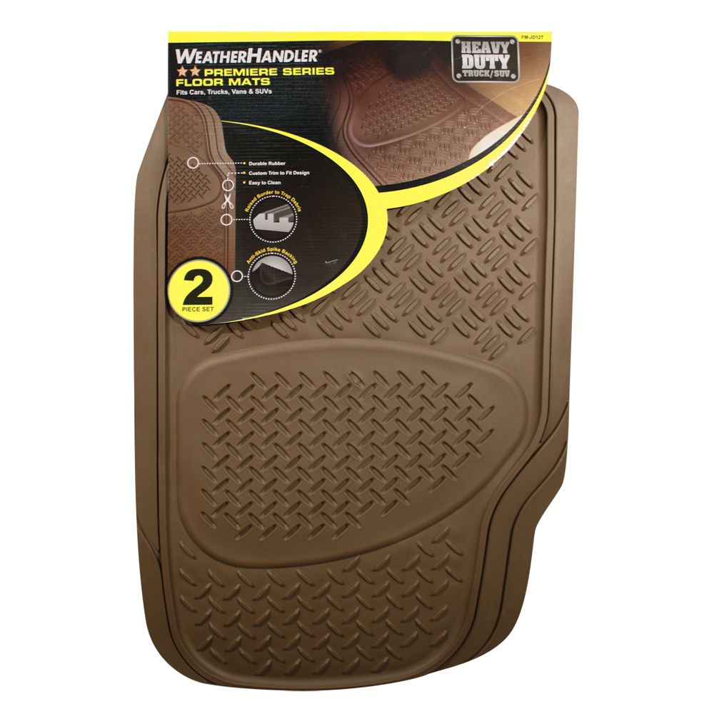 WeatherHandler Tan 2 pc. Diamond Plate Truck Mat Set at Sears.com