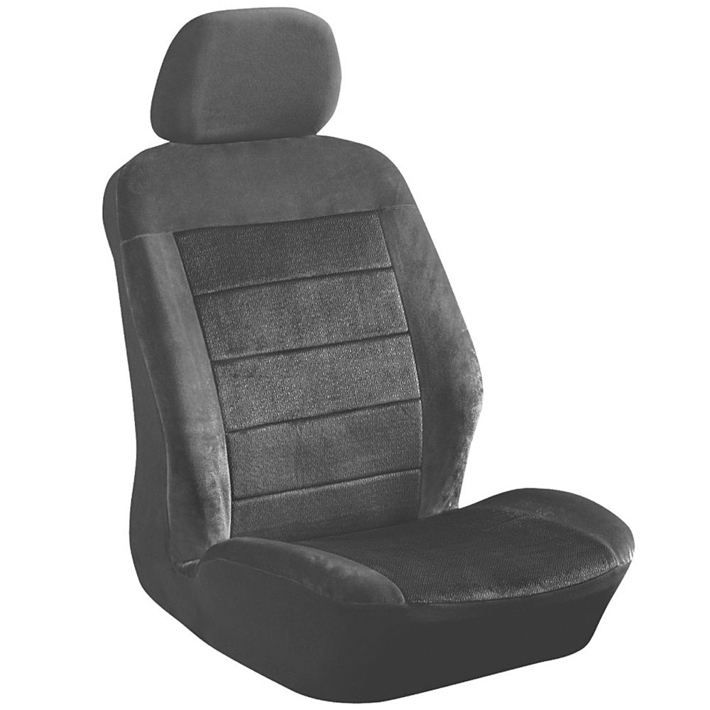 Elegant USA Seat Cover Low Back Grey Royal Velvet