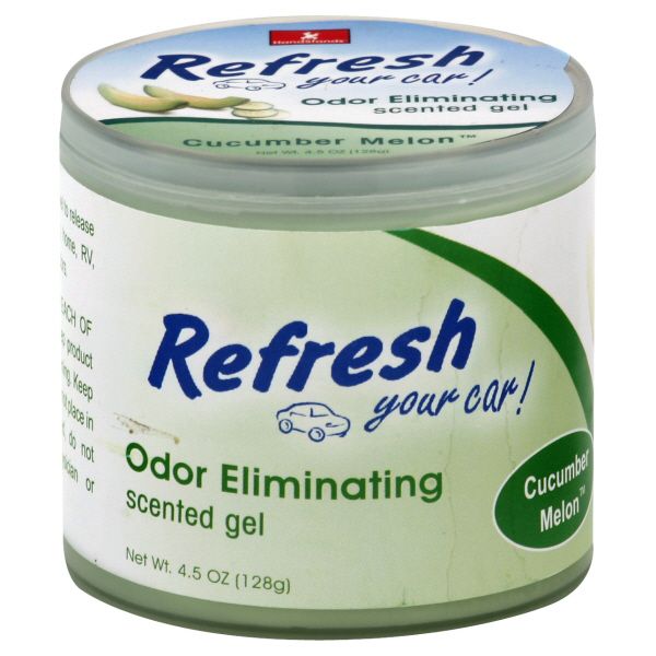 Refresh Your Car! Scented Gel, Odor Eliminating, Cucumber Melon, 4.5 oz (128 g)