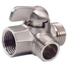 Shower Lever shape diverter with stops - Brushed Nickel