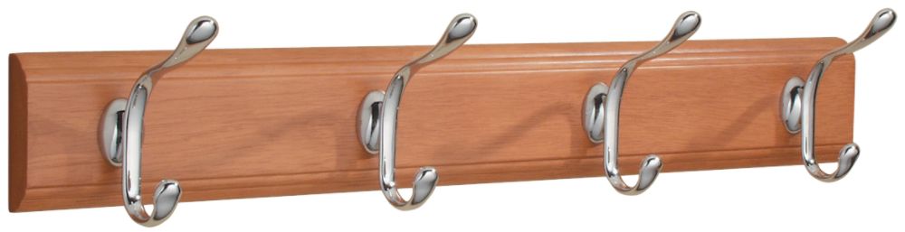 Inter Design Paris Wall Mount 4 Hook Rack - Cherry/Chrome at Sears.com