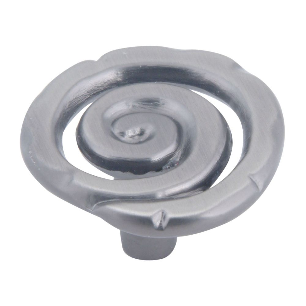 Atlas Homewares 1-1/2" Single Scroll Knob - Pewter