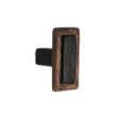 Breakwater Knob 1-1/2 in. x 1 in. - Antique Copper and Matte Black