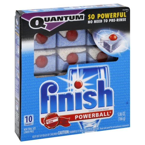 Finish Quantum Automatic Dishwasher Detergent, Powerball, 10 capsules [5.86 oz (166 g)]