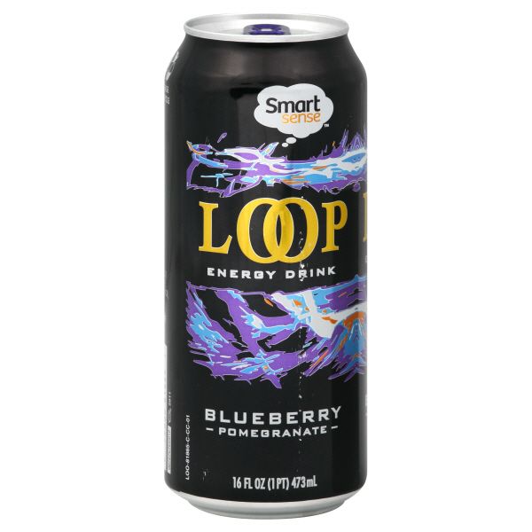 Smart Sense Loop Energy Drink, Blueberry Pomegranate, 16 fl oz (1 pt) 473 ml