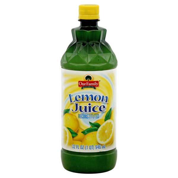 Our Family Lemon Juice, Reconstituted, 32 fl oz (1 qt) 946 ml