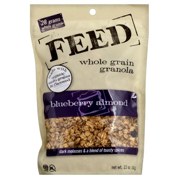 FEED granola Feed Granola, Whole Grain, Blueberry Almond, 12 oz (341 g) Pack of 6
