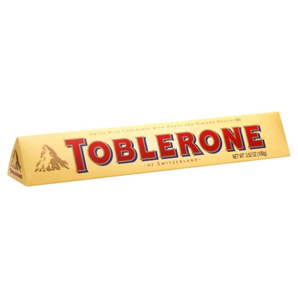 Toblerone Swiss Milk Chocolate, 3.52 oz (100 g) Pack of 12