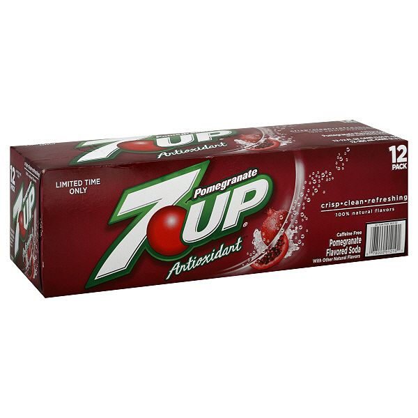 7-up Antioxidant Soda, Pomegranate, 12 - 12 Fl Oz (355 Ml) Cans [144 12101