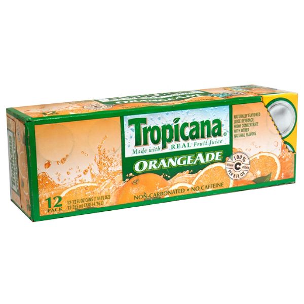 Tropicana Flavored Juice Beverage Orange Ade 12 12 Fl Oz 355 Ml 033W304671110001P Tropicana 30467111