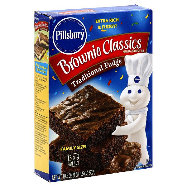  Pillsbury Brownie Classics Premium Brownie Mix, Traditional Fudge, 19.