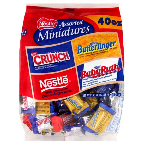 Nestle Assorted Miniatures, Crunch, Butterfinger, Milk Chocolate, Baby