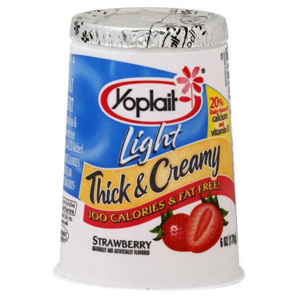 Yoplait Light Strawberry Yogurt Thick & Creamy Fat Free 6-Ounce