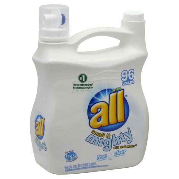 All Small & Mighty Free Clear Laundry Detergent, with Stainlifters, 3X Ultra, 96 fl oz (3 qt) 2.83 lt at Kmart.com