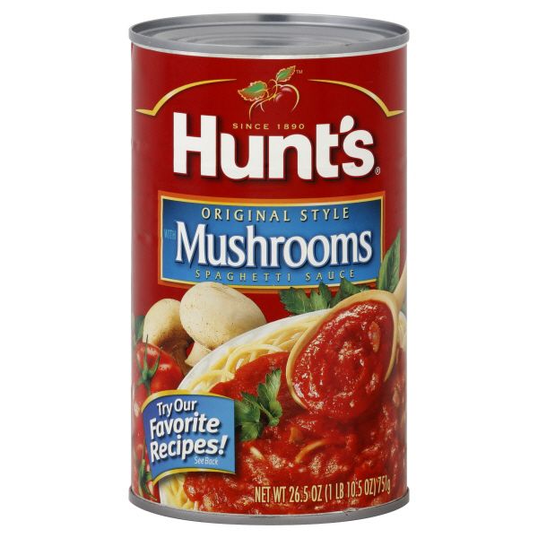 Hunt's Spaghetti Sauce, Original Style, Mushrooms, 26.5 oz (1 lb 10.5 oz) 751 g at Kmart.com