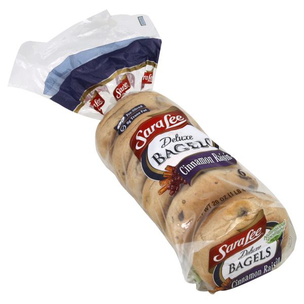 Sara Lee Deluxe Bagels, Cinnamon Raisin, 6 bagels [20 oz (1 lb 4 oz) 567 g]