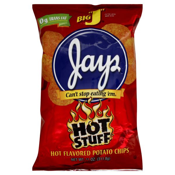 Jays Big J Potato Chips, Hot Stuff Flavored, 11 oz (311.8 g) Shop