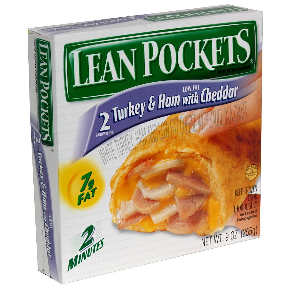 Lean Pockets Stuffed Sandwiches, Turkey & Ham with Cheddar, 2