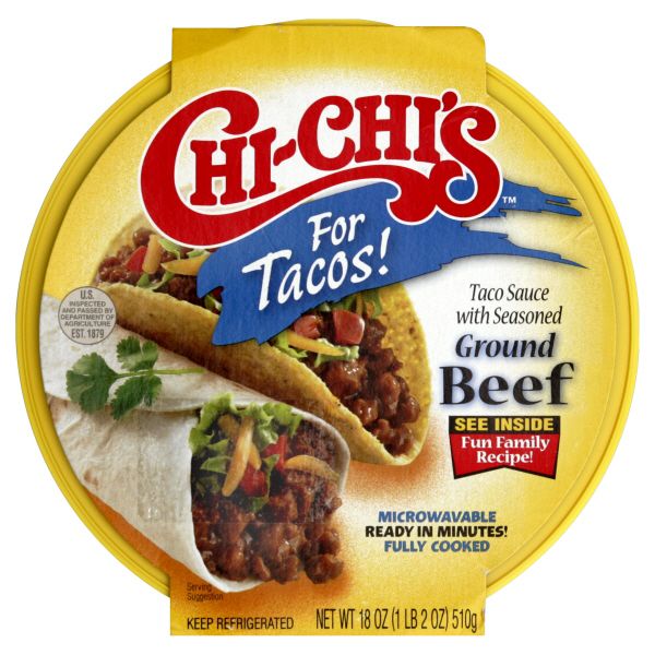 ChiChi's For Tacos! Taco Sauce with Seasoned Ground Beef, 18 oz (1 lb