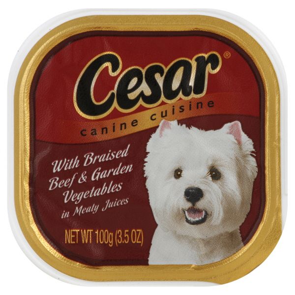 Cesar Canine Cuisine, With Braised Beef & Garden Vegetables in Meaty Juices, 3.5 oz (100 g) at Kmart.com