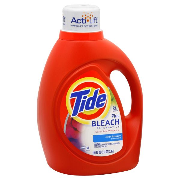 Tide Detergent, Plus Bleach Alternative, Clean Breeze, 100 fl oz (3.12 qt) 2.95 lt